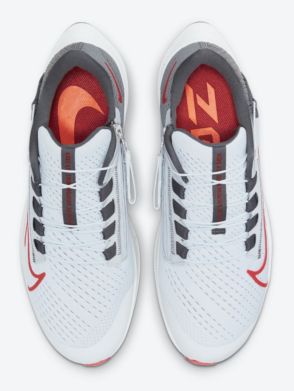 Nike Air Zoom Pegasus Men's Running Shoes — Light Gray/Red